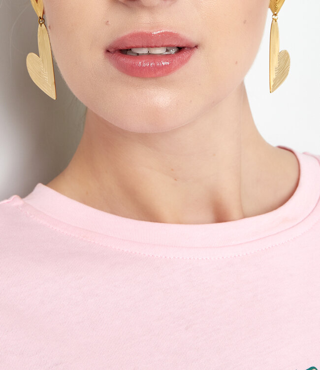 Oorbellen Small & Big Heart Goud