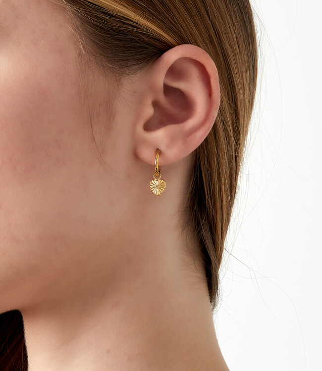 Oorbellen Bedel Hartje Goud