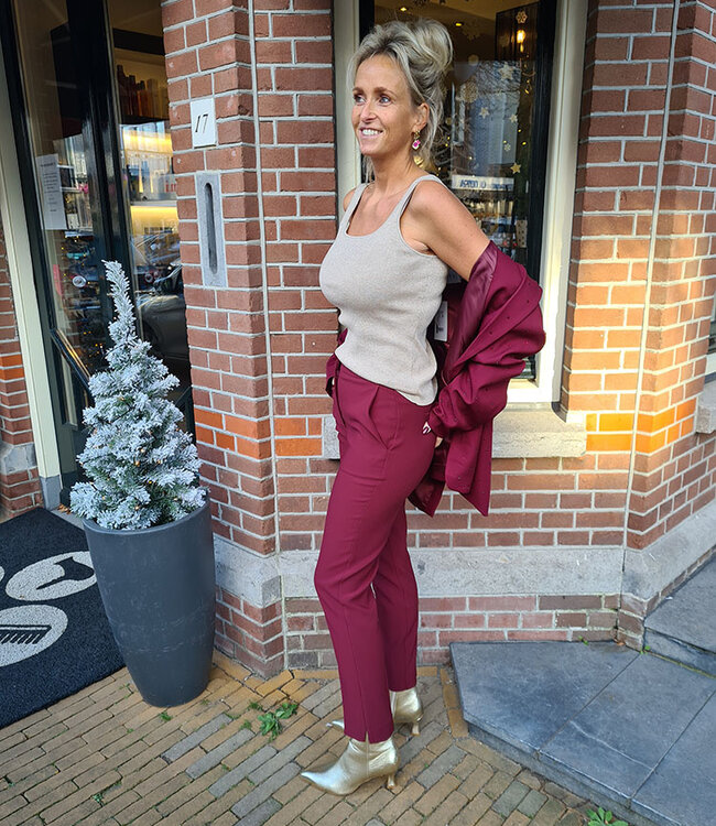 Azzurro Knit Top Shimmer Beige