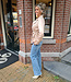 Zijdelook Strik Blazer Beige