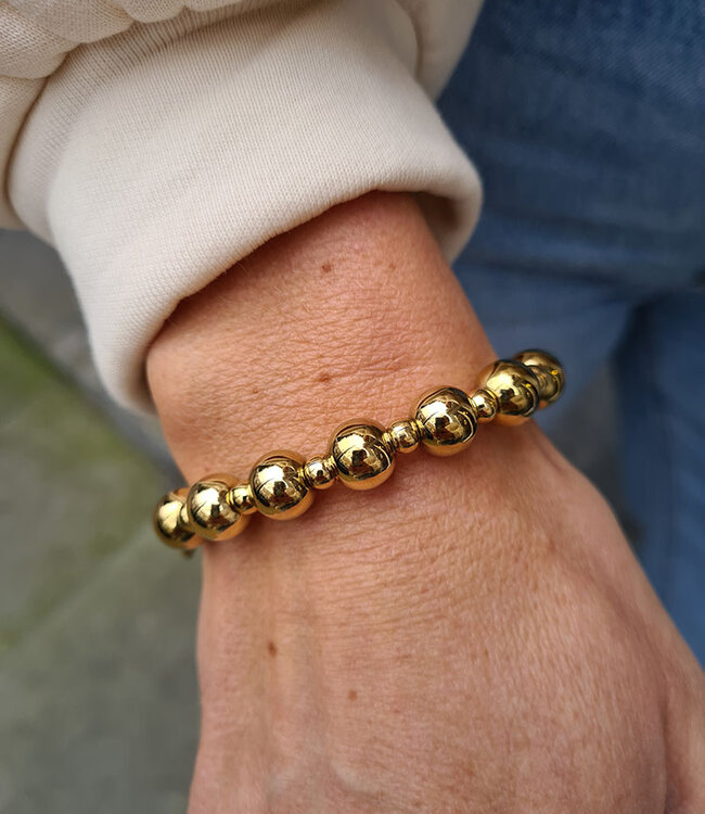 Kralenarmband Gold Klein/Groot