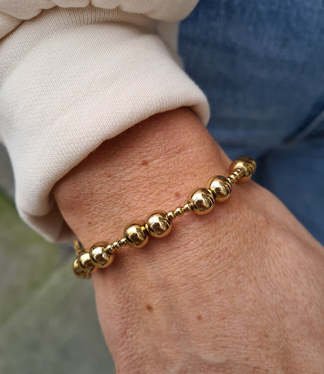 Kralenarmband Gold Klein/Groot