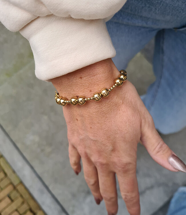 Kralenarmband Gold Klein/Groot
