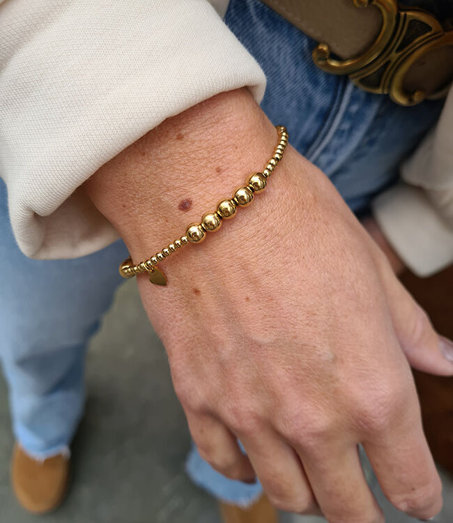 Kralenarmband Gold Klein/Groot