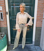 Ambika Kanten Doorknoop Blouse Licht Taupe