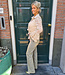 Ambika Kanten Doorknoop Blouse Licht Taupe