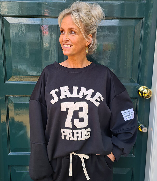 Comfyset J'aime Paris Zwart
