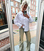 Azzurro Basic Witte Blouse Gouden Hartjes