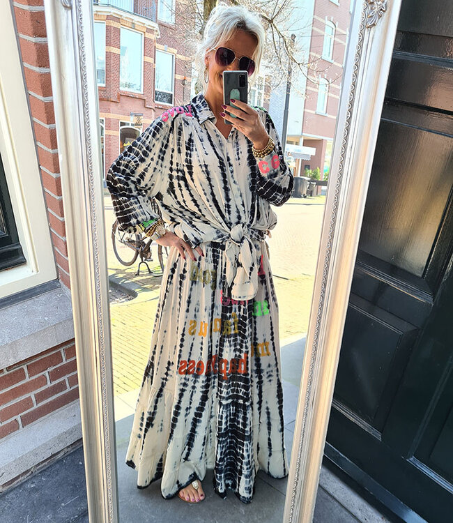 Boho Rok Crème/Zwart