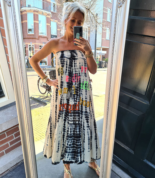 Boho Rok Crème/Zwart