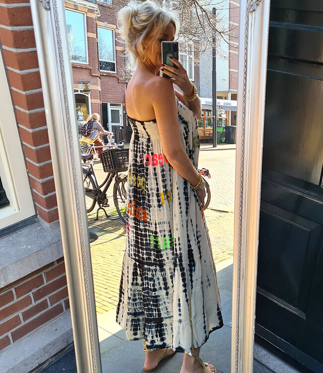 Boho Rok Crème/Zwart