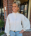 Azzurro Blouse Hartjes in Stof Crème