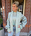 Blazer Gesmokte Mouw Mintgroen
