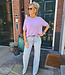Super Soft Knit Top KORTE Mouw Lila