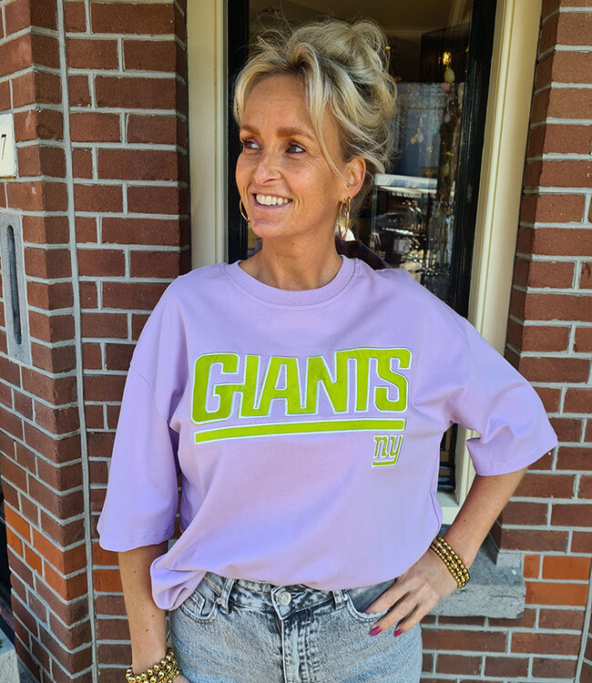 Azzurro Tee Giants Lila/Limegroen
