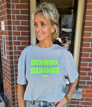 Ambika Tee Bisous Grijs/Felgroen