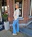 Gehaakte Boho Top Beige/Turquoise