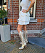 Ruffle Kanten Broekrokje Offwhite