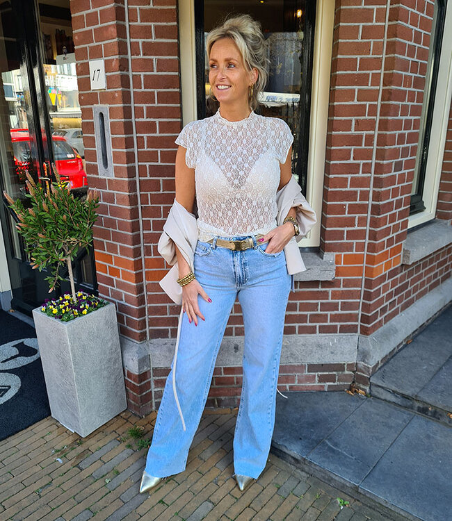 Ambika Kantentops Mouwloos Crème