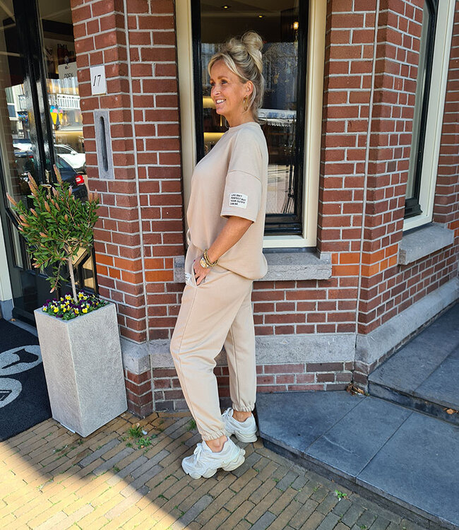 Comfyset 2-delig Embleem Taupe