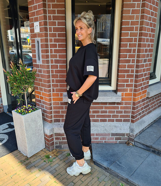 Comfyset 2-delig Embleem Zwart