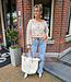 Gehaakte Top Lange Mouw Beige