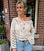 Gehaakte Top Lange Mouw Beige