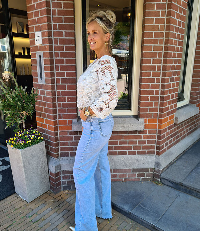 Gehaakt Vestje Offwhite