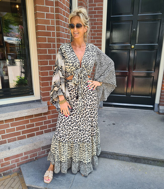 2-delige Blouse+Rok Leo/Python