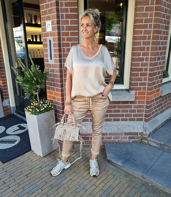 Kleine Handtas met Details Beige