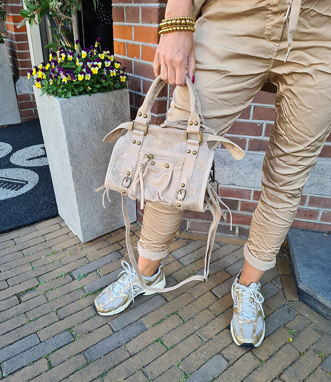 Kleine Handtas met Details Beige