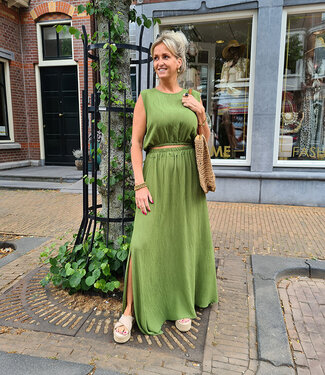 2-Delige set Top & Rok Pistache