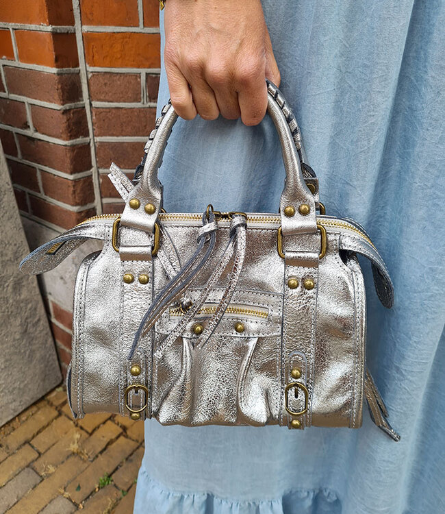 Kleine Handtas met Details Zilver