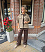 Azzurro Bruin motief Blouse KM