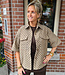 Azzurro Bruin motief Blouse KM