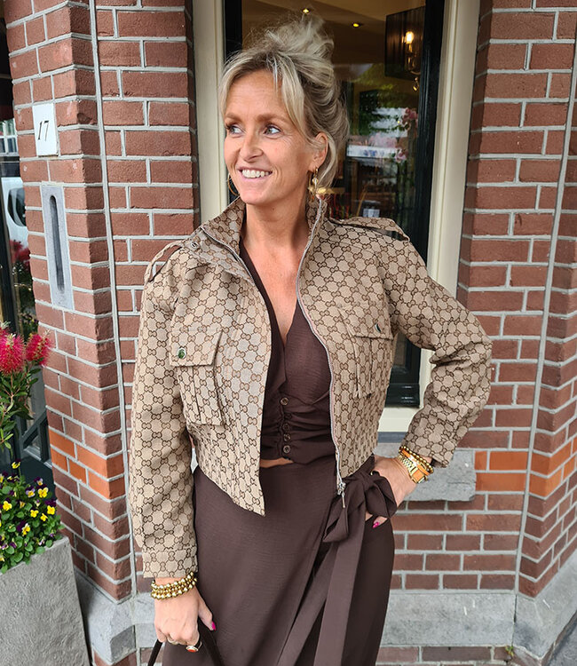 Ambika Jacket Motief Bruin