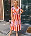 Lange Jurk Lila/Roze/Rood