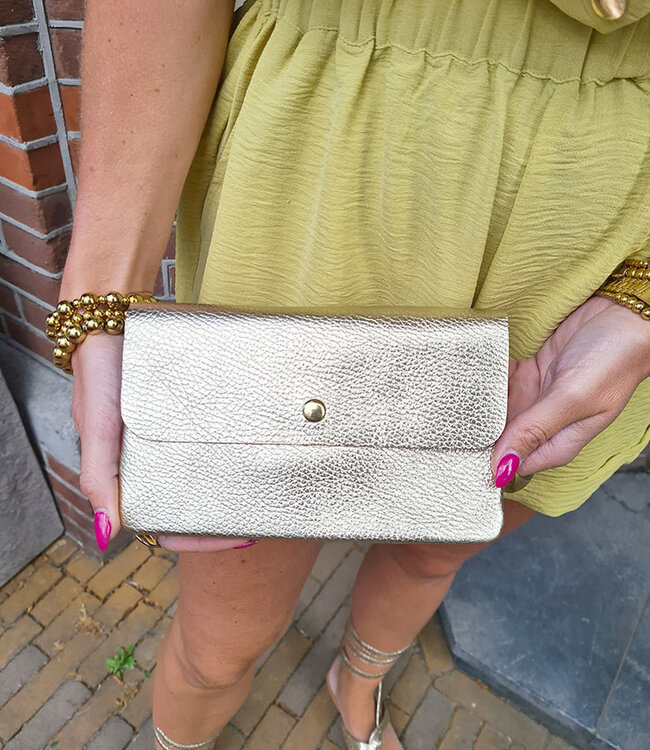 Clutch Tasje Shiny Gold