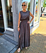 Ambika 2-Deligeset met STRASS Top & Rok Donkerbruin