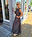 Ambika 2-Deligeset met STRASS Top & Rok Donkerbruin