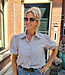 Ambika Streep Blouse Pofmouw Strass Bruin