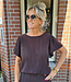 Plissé Tee Ruffle Shimmer Bruin