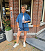 Azzurro Jeans Blauw motief Blouse KM