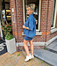 Azzurro Jeans Blauw motief Blouse KM