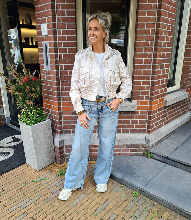 Silky Jacket Zebra Beige/gold