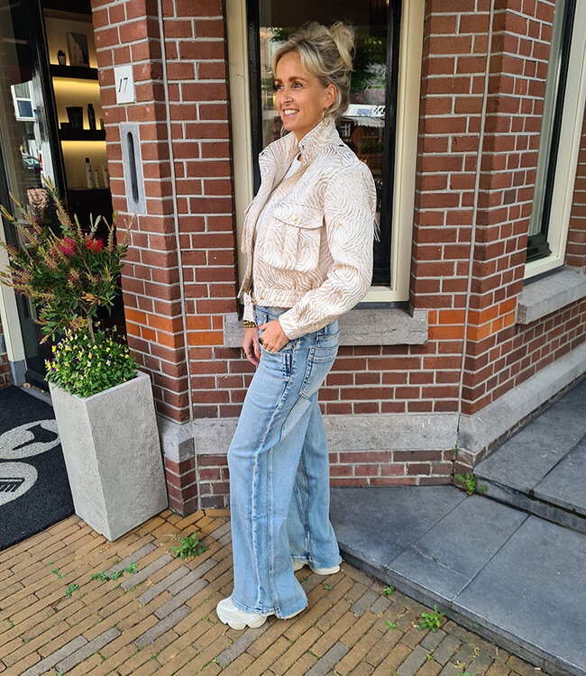 Silky Jacket Zebra Beige/gold