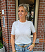Knit Tee Hartjes Offwhite/Gold