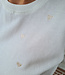 Knit Tee Hartjes Offwhite/Gold