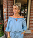 Offshoulder Denim Blouse