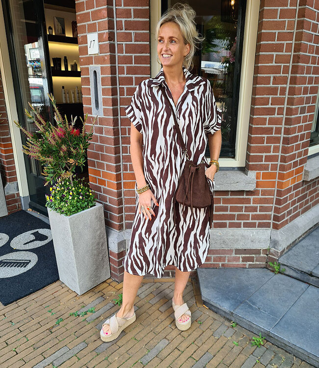 Suede Franje Bag Donkerbruin